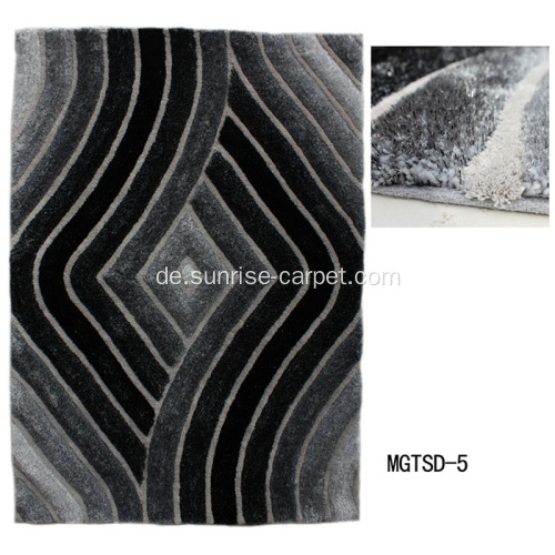 Polyester Soft &amp; Silk Shaggy Teppich mit Microfaser Low Pile Design